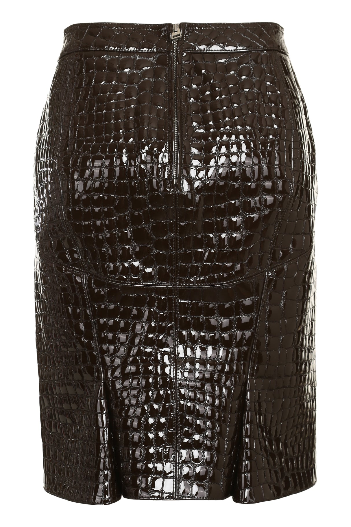 TOM FORD Crocodile Print Lamb and Goatskin Skirt for Women