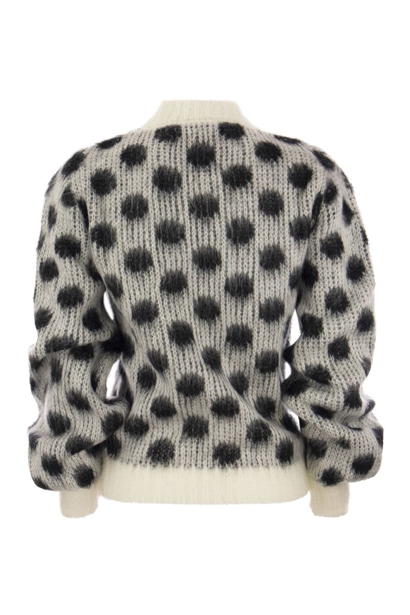 MARNI Polka Dot Mohair Sweater - Oversized Knit Crew-Neck in Mixed Colours for Women FW23