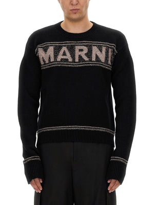 MARNI Men's Regular Fit Logo Knit T-Shirt - Size L