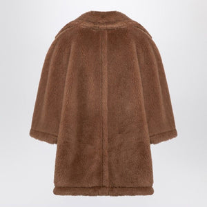 MAX MARA Teddy Fabric Camel-Colored Duffle Jacket for Women