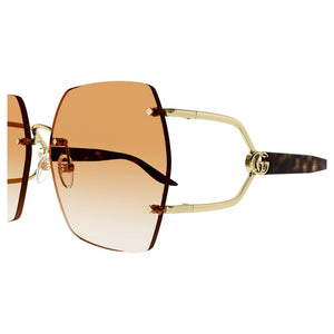 GUCCI Timeless Gold Orange-Lens Sunglasses