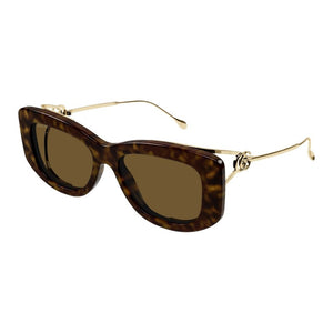 GUCCI Chic Ivory Acetate Sunglasses with Violet Lenses