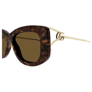 GUCCI Chic Ivory Acetate Sunglasses with Violet Lenses