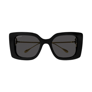 GUCCI Elegant Ivory Acetate Sunglasses with Violet Lenses