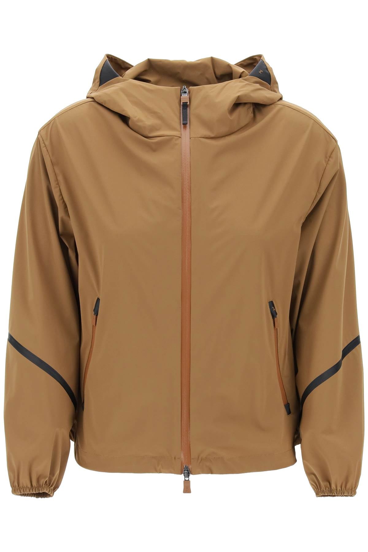 HERNO Lightweight Women's Matte Jacket - Short Hooded Water-Repellent Outerwear for SS24