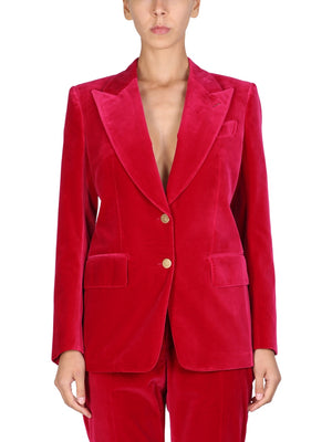 TOM FORD Elegant Peak Lapel Velvet Jacket for Women