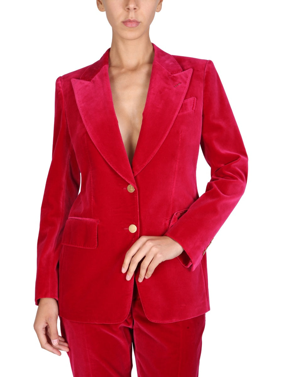 TOM FORD Elegant Peak Lapel Velvet Jacket for Women