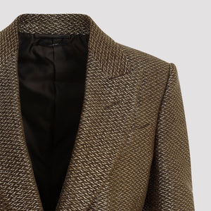 TOM FORD Elegant Single-Breasted Boucle Jacket