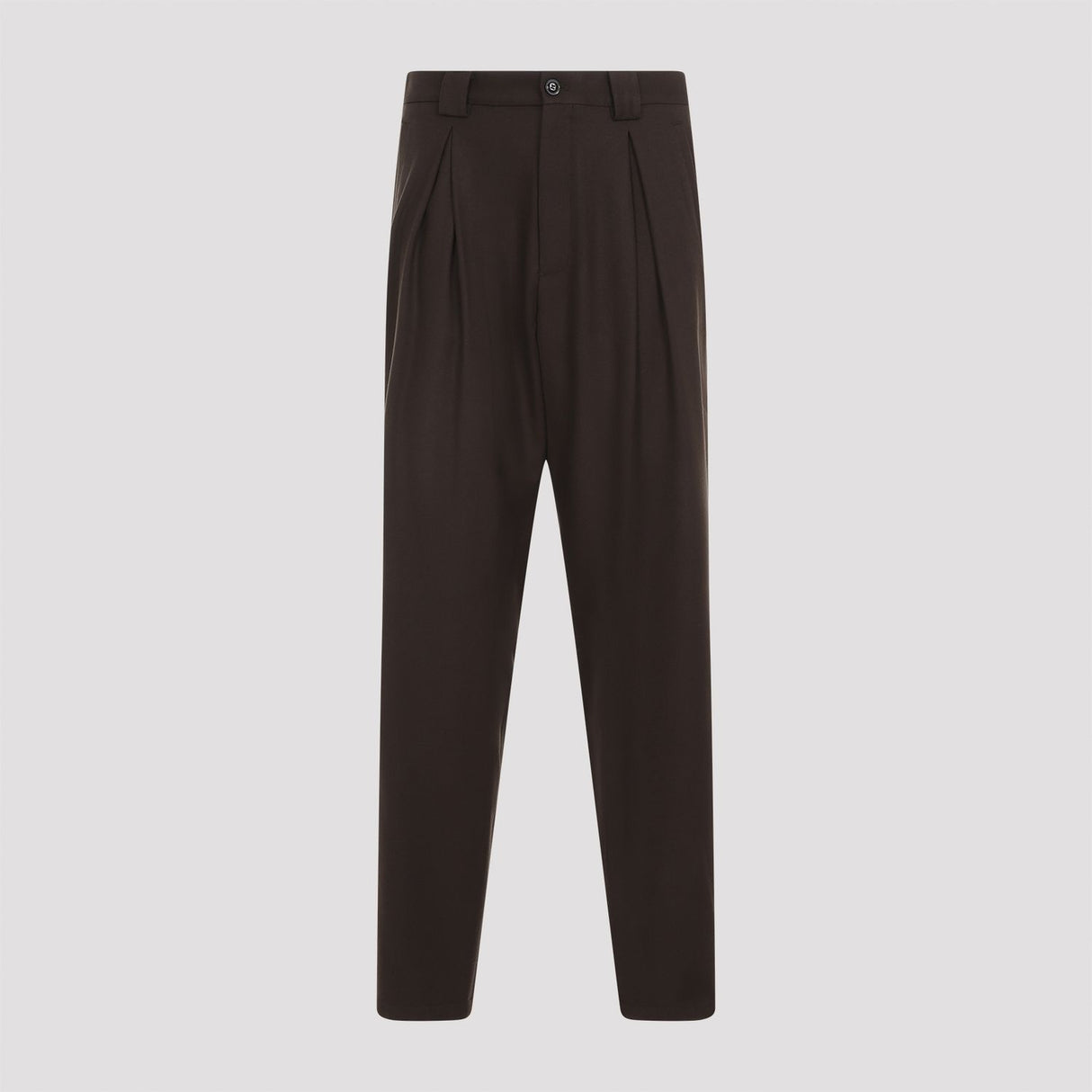 GIORGIO ARMANI Luxury 100% Virgin Wool Brown Trousers