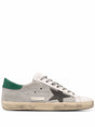 GOLDEN GOOSE Men's Superstar Perforated Leather Sneakers with Suede Star Heel