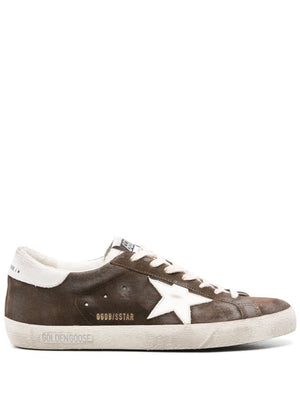 GOLDEN GOOSE Super-Star Brown & White Leather Sneakers