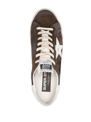 GOLDEN GOOSE Super-Star Brown & White Leather Sneakers