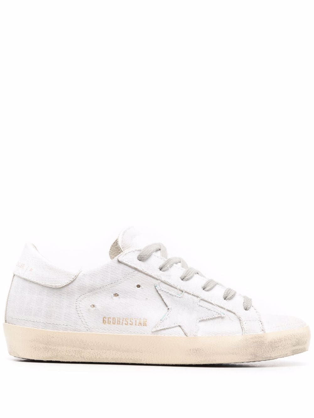 GOLDEN GOOSE SS23 Men's White and Multicolor Sneakers with Rubber Sole