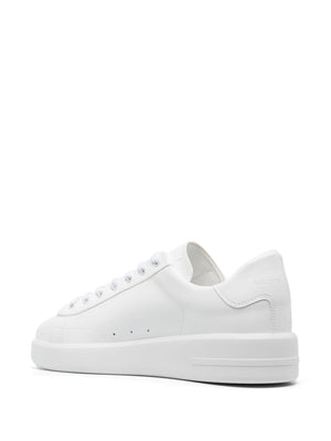 GOLDEN GOOSE WHITE FAUX LEATHER Sneaker WITH LOGOS