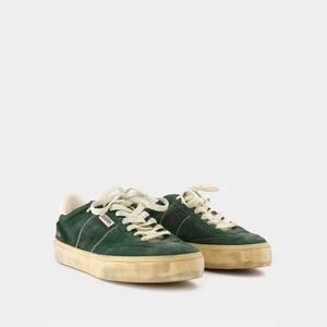 GOLDEN GOOSE 24FW Men's Olive Green and White Sneakers