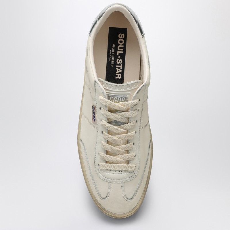 GOLDEN GOOSE Soul Star White and Silver Sneaker