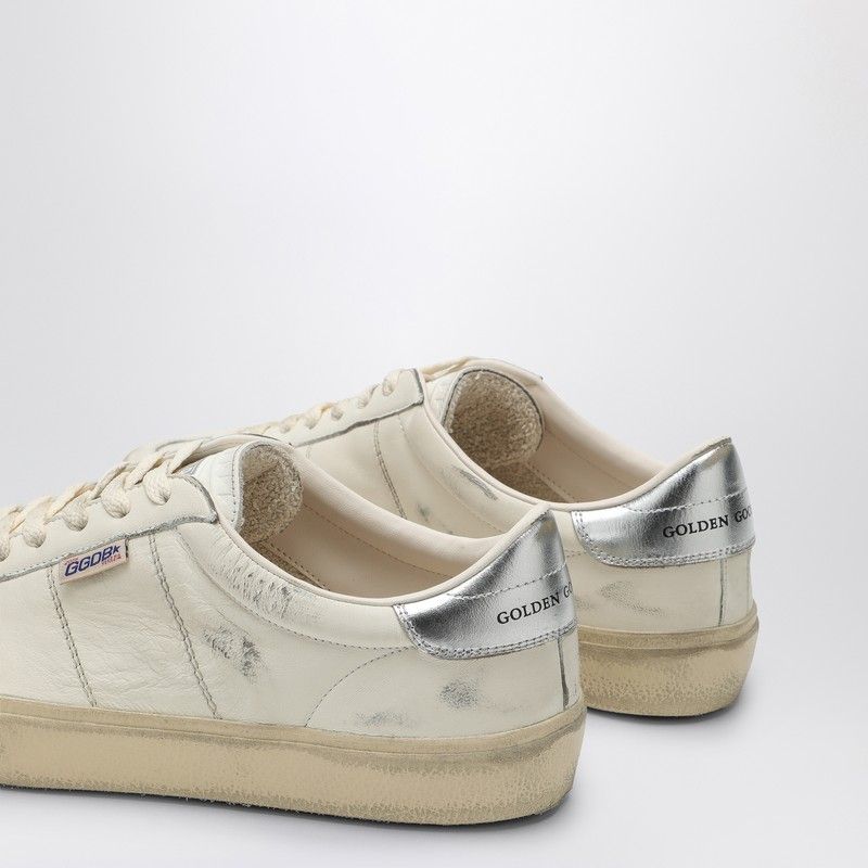 GOLDEN GOOSE Soul Star White and Silver Sneaker