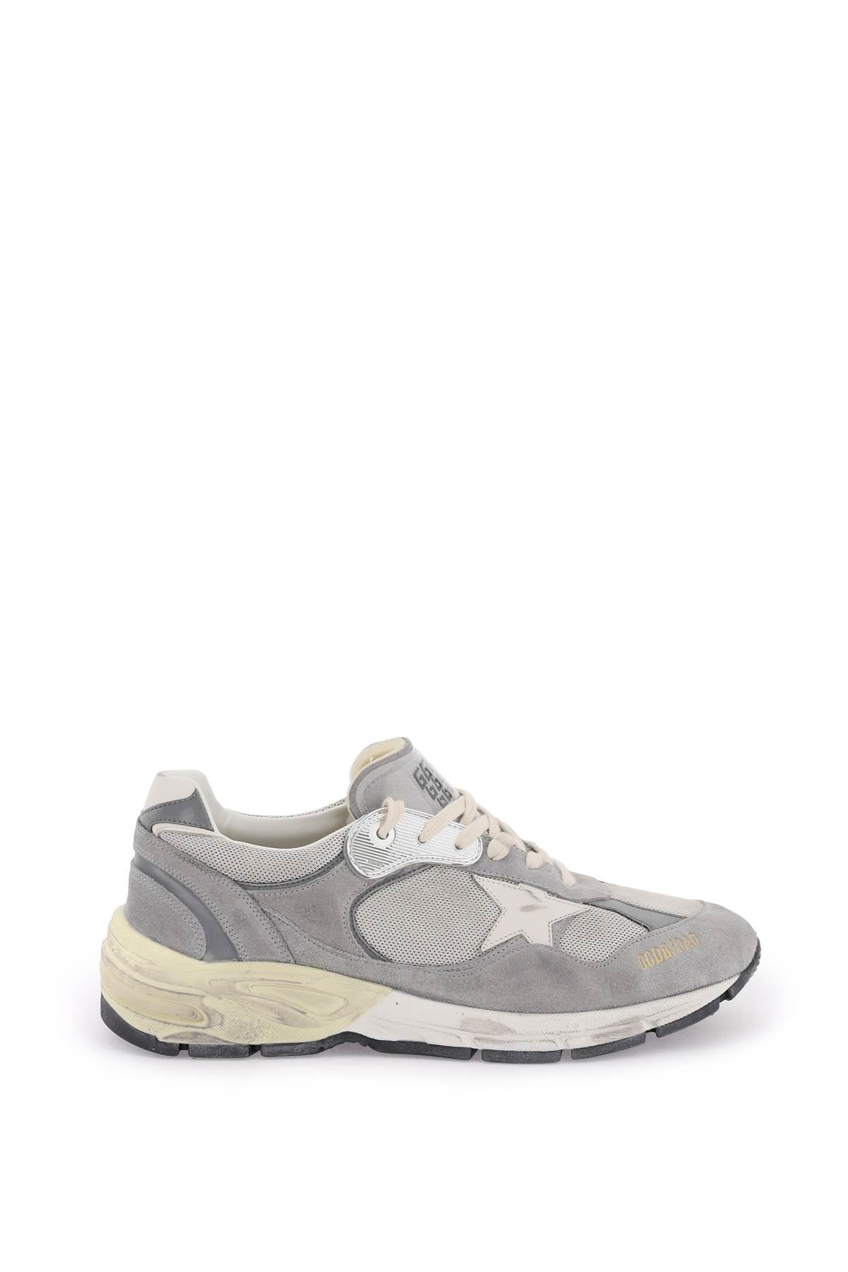 GOLDEN GOOSE Men's Mesh and Suede 'DAD-STAR' Sneakers - Grey