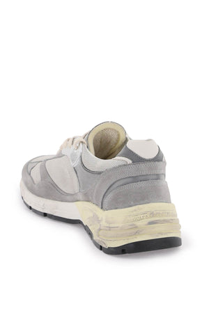 GOLDEN GOOSE Men's Mesh and Suede 'DAD-STAR' Sneakers - Grey