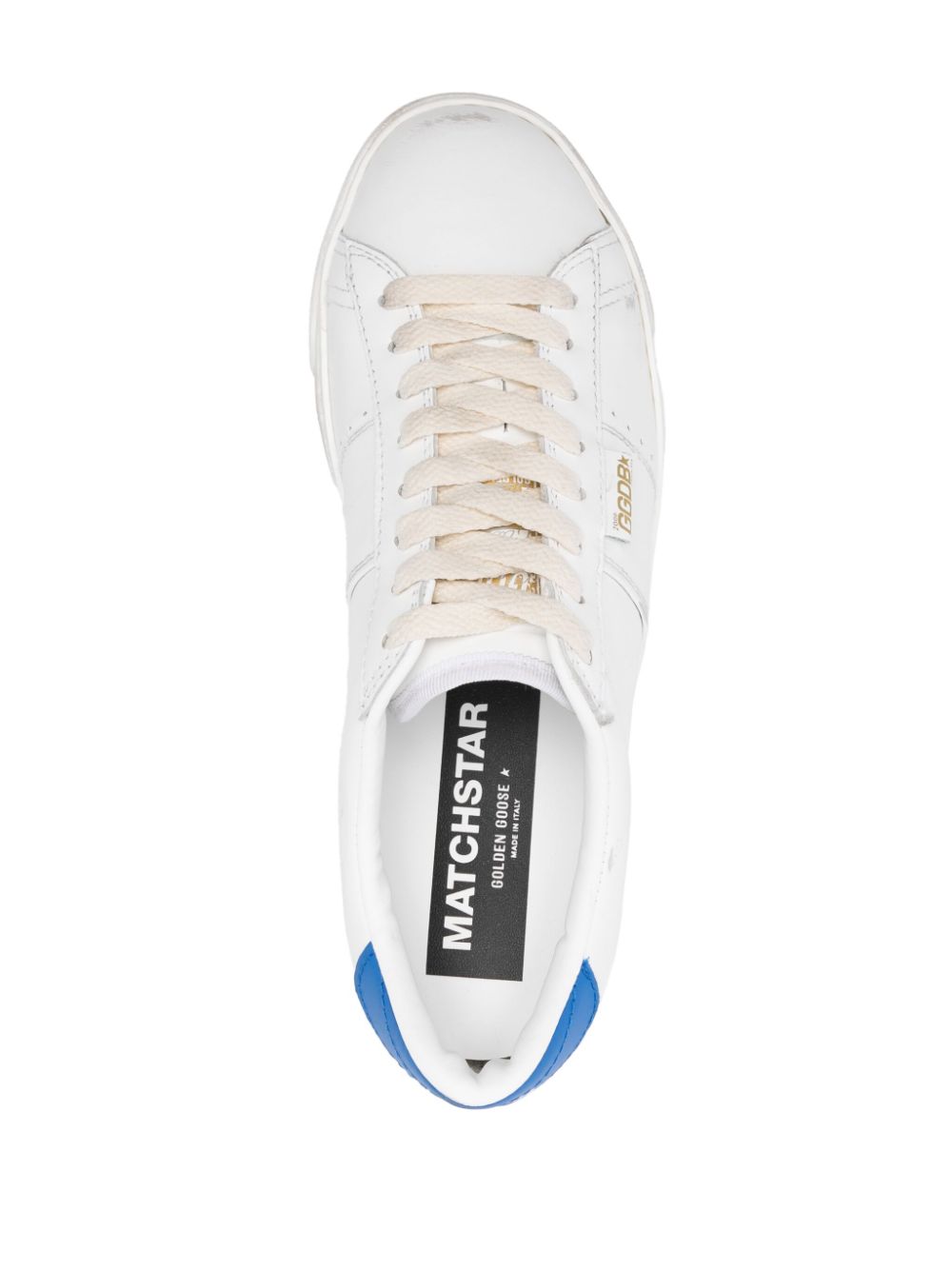 GOLDEN GOOSE Distressed Leather Lace-Up Sneakers for Men