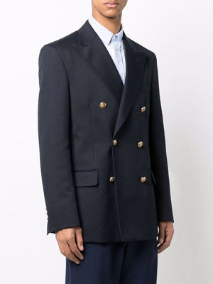 GOLDEN GOOSE Blue Double-Breasted Blazer for Men - SS24 Collection