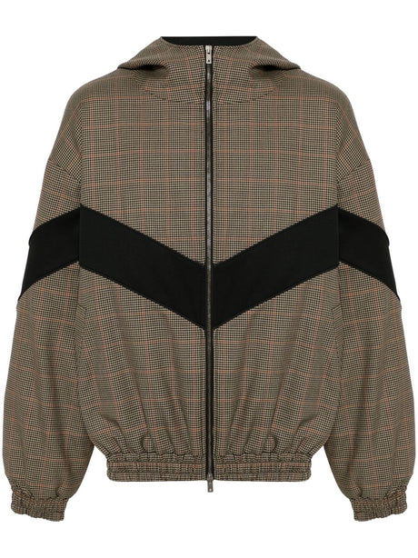 GOLDEN GOOSE Classic Men’s Stylish Windbreaker with Dogtooth Pattern