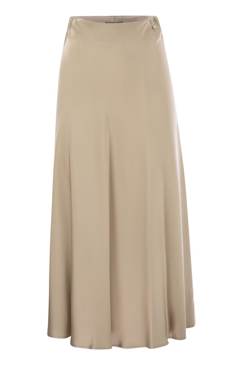 HERNO Elegant Satin Glow Long Skirt