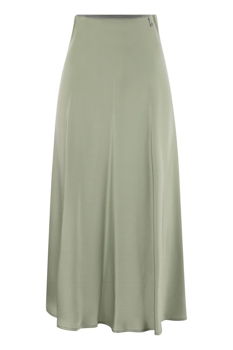 HERNO Elegant Satin Glow Long Skirt