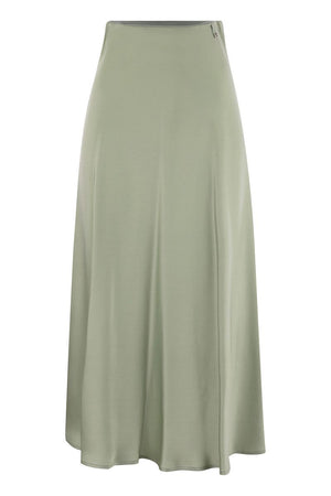 HERNO Elegant Satin Glow Long Skirt