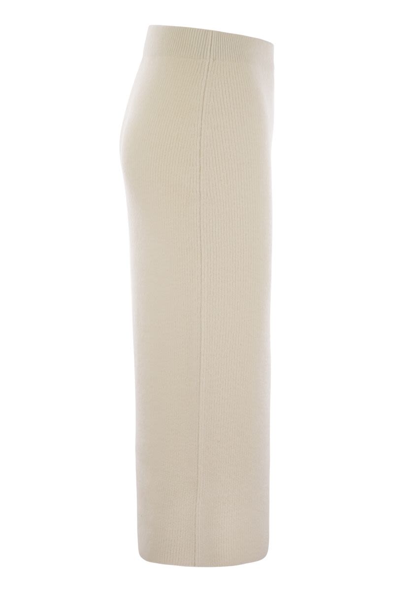 FABIANA FILIPPI Elegant High-Waisted Ribbed Pencil Skirt