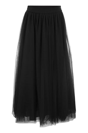 FABIANA FILIPPI Elegant Wide Tulle Midi Skirt