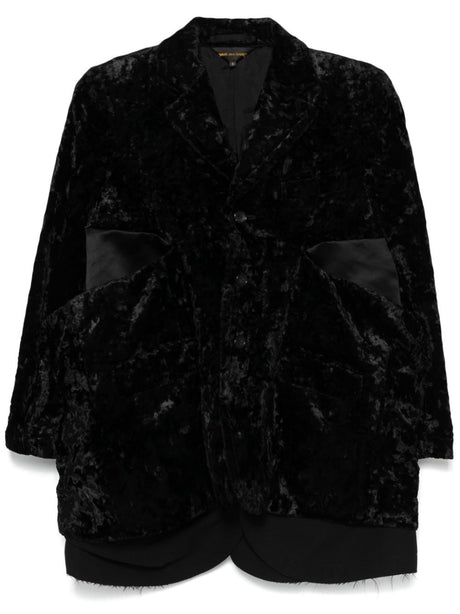 COMME DES GARÇONS Asymmetrical Velvet Cut-Out Jacket for Women - FW24