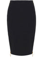 ELISABETTA FRANCHI Zip Detail Crepe Skirt - Women's Mini Style for FW24