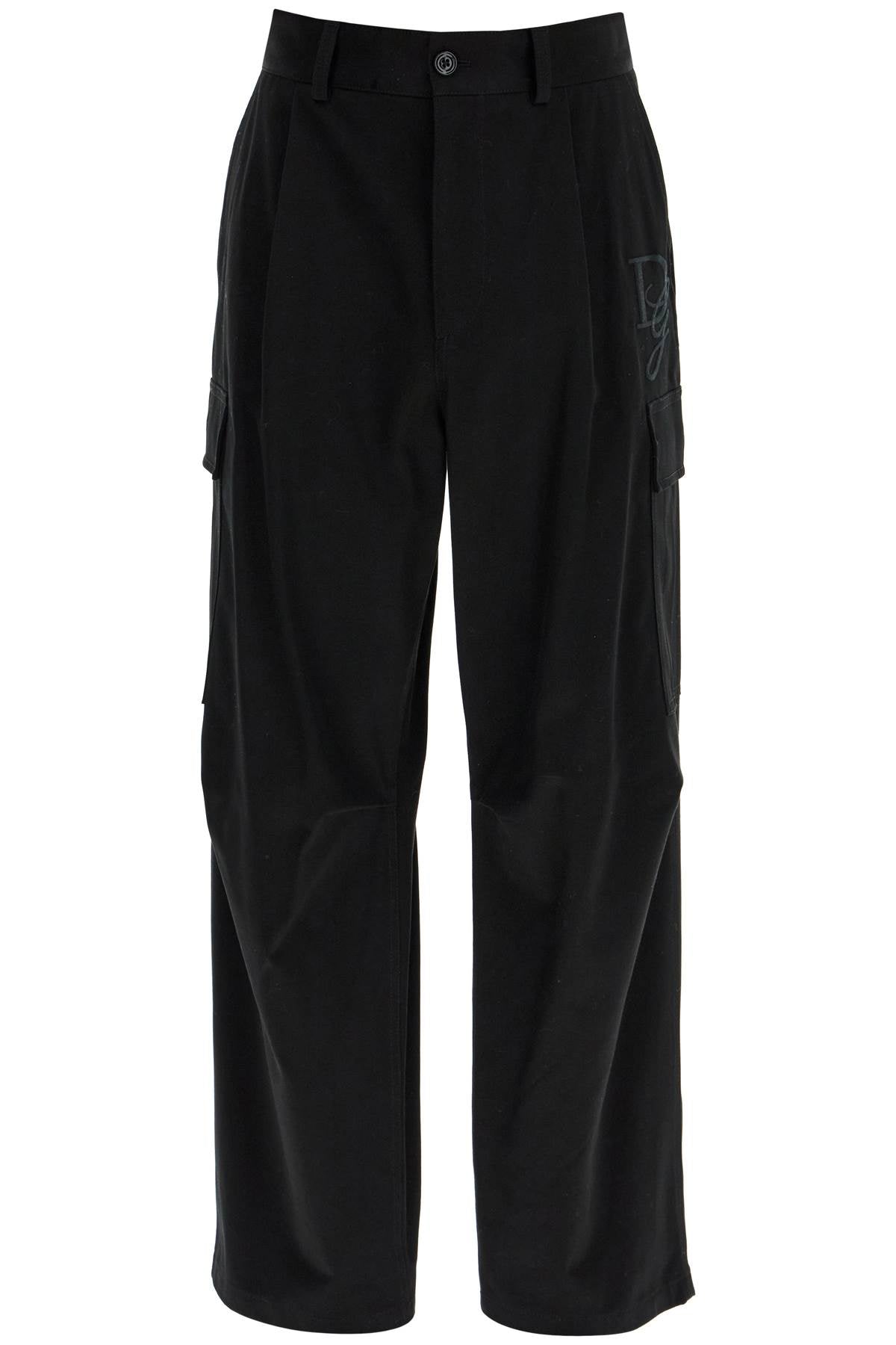 DOLCE & GABBANA Men's Stretch Cotton Cargo Pants - Size 48