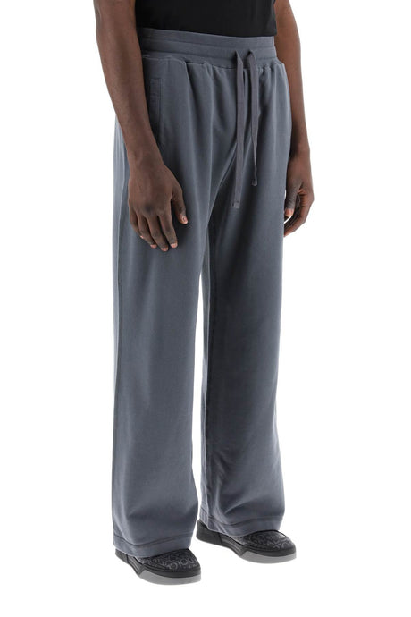 DOLCE & GABBANA Men's Gray Cotton Jogger Pants for Spring/Summer 2024