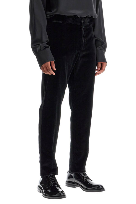 DOLCE & GABBANA Velvet Tuxedo Pants - Slim Fit