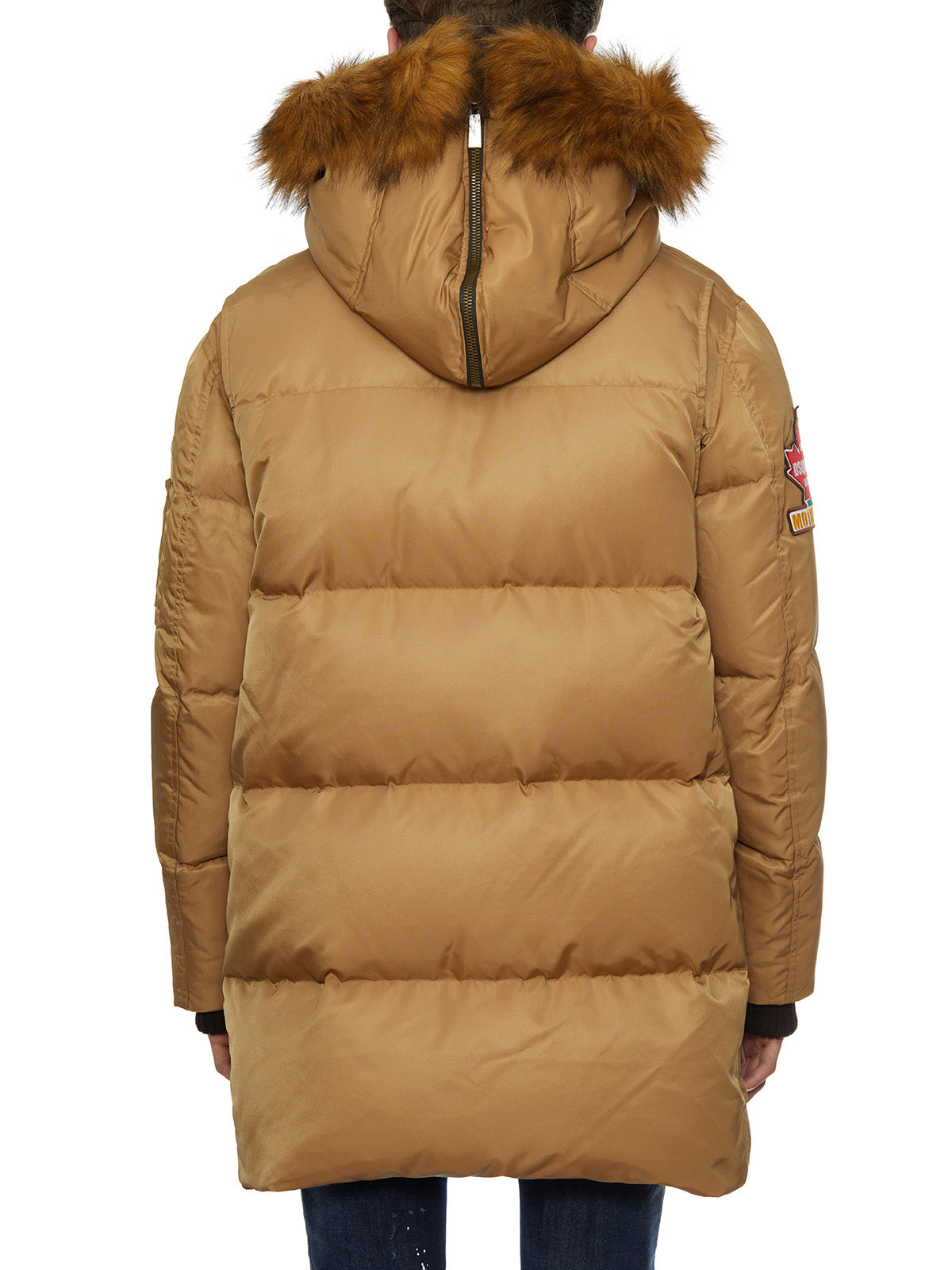 DSQUARED2 Beige Puffer Jacket with Hood for Men