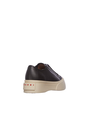 MARNI Stylish & Versatile Black Leather Sneakers for Women - FW23 Collection