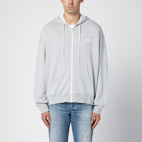 GOLDEN GOOSE Men's Zip-Up Sweatshirt in Grey Melange