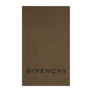 GIVENCHY Green Wool and Cashmere Men's Scarf for FW23