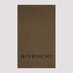 GIVENCHY Green Wool and Cashmere Men's Scarf for FW23