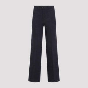 GIORGIO ARMANI Sophisticated Grey Cotton Blend Trousers