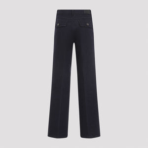 GIORGIO ARMANI Sophisticated Grey Cotton Blend Trousers