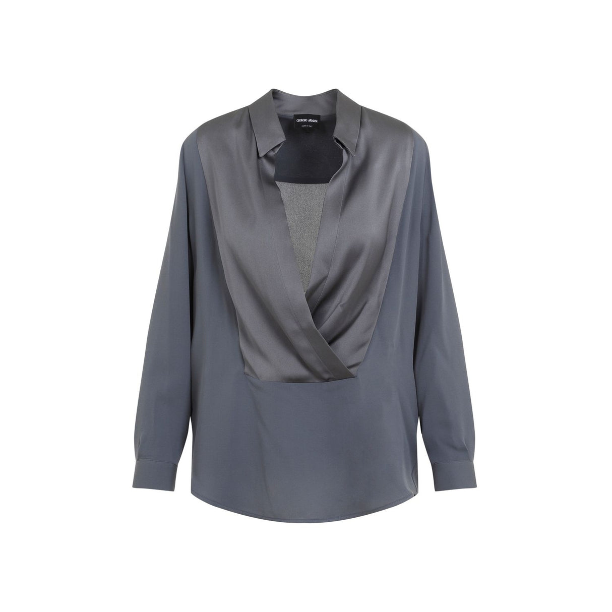 GIORGIO ARMANI Elegant Blue Silk Shirt for Women