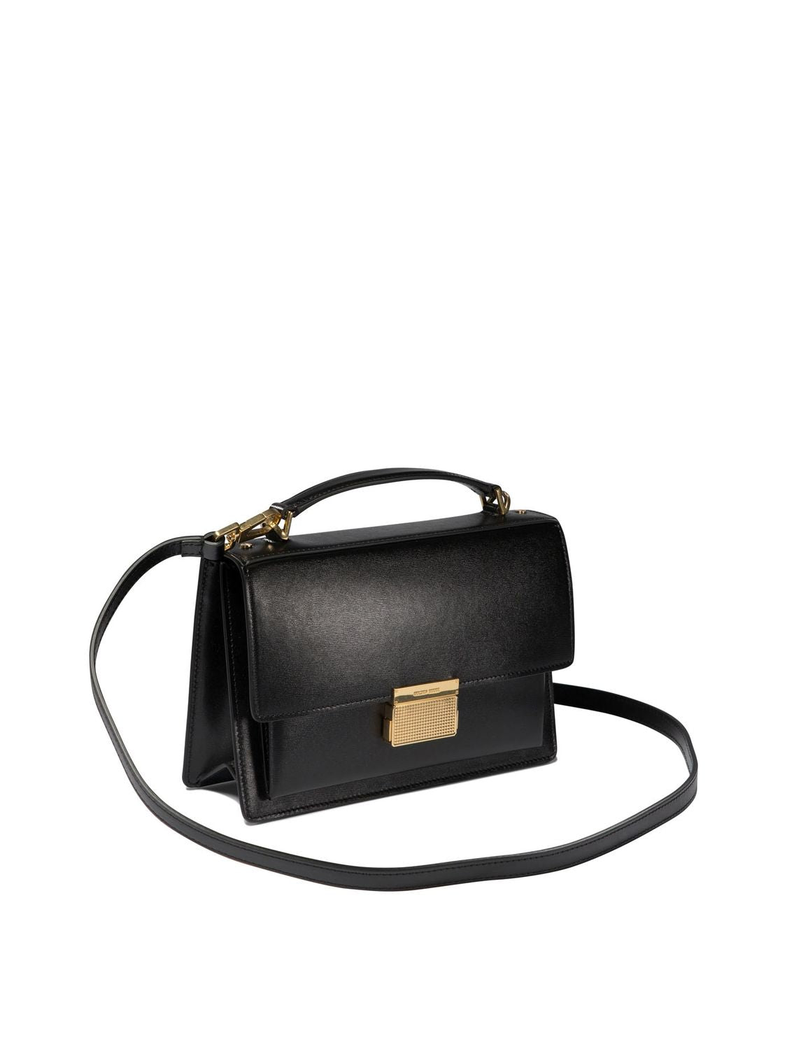 GOLDEN GOOSE Luxurious Black Leather Handbag for Women: Perfect for Fall/Winter 2024