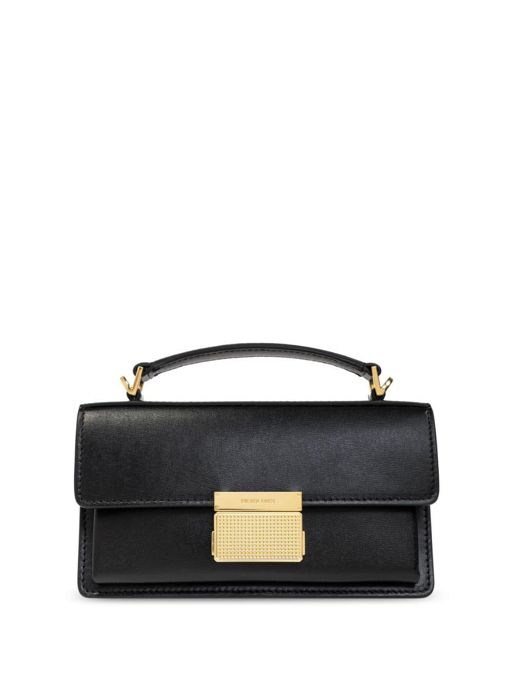 GOLDEN GOOSE Small Venezia Black Leather Tote