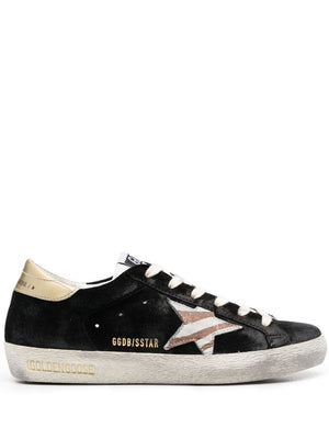 GOLDEN GOOSE Black and White High Frequen Sneakers for Women