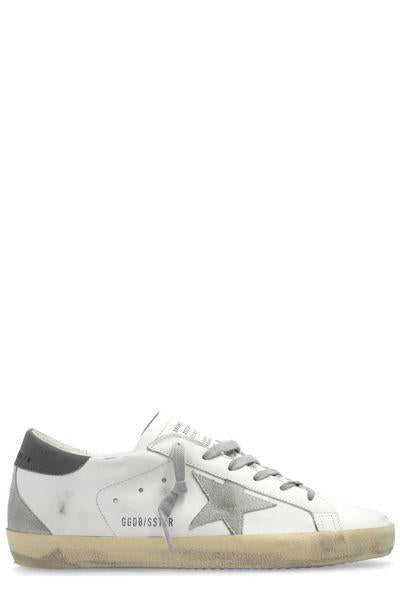 GOLDEN GOOSE Super Star White & Grey Leather Sneakers