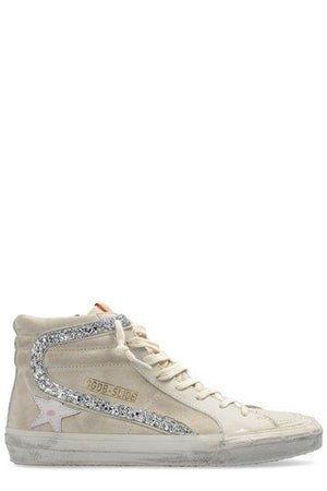 GOLDEN GOOSE Luxe Pearl Grey Slide Sneakers