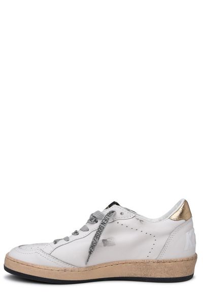 GOLDEN GOOSE Milk-Coloured Low Top Trainer with Metallic Detailing for Women - SS24 Edition